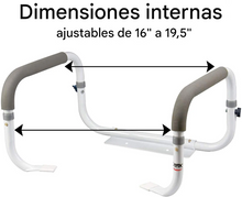 Cargar imagen en el visor de la galería, Rieles de seguridad para inodoro con ancho ajustable