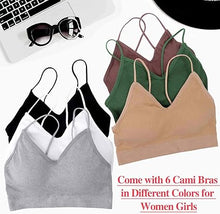 Cargar imagen en el visor de la galería, bPAXCOO Paquete de 6 brasieres para mujer, bralettes para mujer, acolchados, sujetadores deportivos para mujer