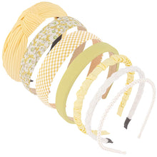 Cargar imagen en el visor de la galería, AHONEY Paquete de 7 diademas marrones para mujeres y hombres