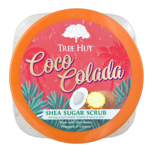 Cargar imagen en el visor de la galería, Tree Hut - Exfoliante de azúcar y karité, Coco Colada, 18 onzas, exfoliante ultrahidratante para un cuidado corporal nutritivo y esencial A19