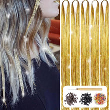 Cargar imagen en el visor de la galería, Kit de oropel para el cabello con herramientas de 48 pulgadas