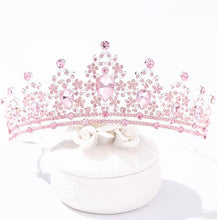 Cargar imagen en el visor de la galería, FORSEVEN Tiaras de cristal para mujer, tiaras de boda y coronas para mujer
