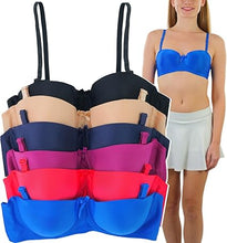 Cargar imagen en el visor de la galerĂa, ToBeInStyle Paquete de 6 brasieres acolchados de apoyo para mujer, tallas de la A a la DDD