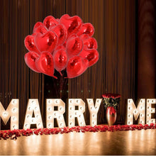 Cargar imagen en el visor de la galería, TONIFUL 30 globos rojos de 18 pulgadas con forma de corazón de San Valentín