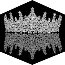 Cargar imagen en el visor de la galería, Corona dorada para mujer, tiaras de princesa de crista