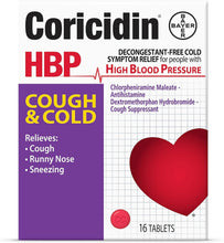 Cargar imagen en el visor de la galería, Coricidin HBP Medicina para la tos y el resfriado sin descongestionantes