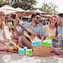 Cargar imagen en el visor de la galería, 100 frascos de plástico, bolsas reutilizables de 3.5 onzas,