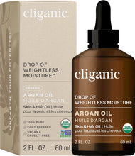 Cargar imagen en el visor de la galería, Cliganic Aceite de argán orgánico, 100% puro, para cabello, cara y piel | Aceite portador prensado en frío