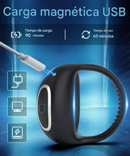 Cargar imagen en el visor de la galería, Anillo vibrador para el pene con 10 modos de vibración y 3 tamaños diferentes