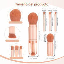 Cargar imagen en el visor de la galería, Juego de brochas de maquillaje de viaje 4 en 1