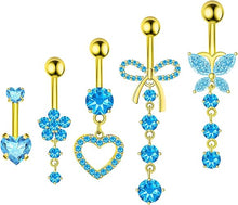 Cargar imagen en el visor de la galería, BSJ4U Piercing de ombligo para ombligo