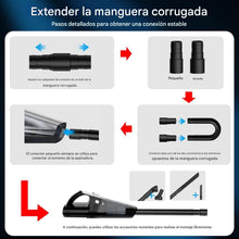 Cargar imagen en el visor de la galería, Aspiradora portátil para automóvil con succión de 7000 PA, CC de 12 V de alta potencia de 16.4 pies con cable para automóvil, luz LED