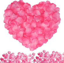 Cargar imagen en el visor de la galería, 2200 piezas pétalos de flores artificiales decoraciones para fiestas de compromiso pétalos de rosa falsos para noche romántica, boda, propuesta aniversario decoraciones de flores (blanco)