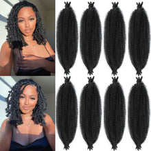 Cargar imagen en el visor de la galería, 8 paquetes de cabello afro trenzado preseparado adecuado para rastas suaves