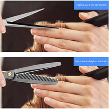 Cargar imagen en el visor de la galería, Kit de tijeras para cortar el cabello, juego de 15 tijeras profesionales de peluquería