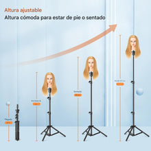 Cargar imagen en el visor de la galería, Trípode soporte de cabeza para pelucas de 15 a 50 pulgadas