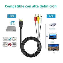 Cargar imagen en el visor de la galería, Cable pasivo HDMI a RCA de 5 pies para monitor