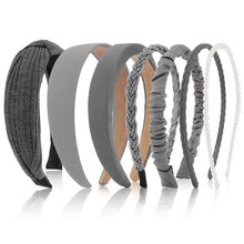 Cargar imagen en el visor de la galería, AHONEY Paquete de 7 diademas marrones para mujeres y hombres