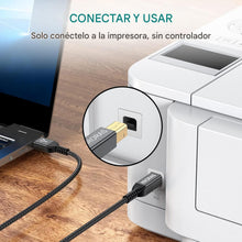 Cargar imagen en el visor de la galería, Cable de impresora USB 2.0, cable USB tipo A macho a B macho