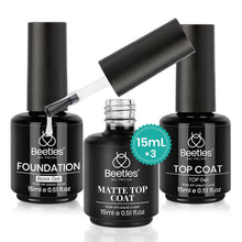Cargar imagen en el visor de la galería, Trio de gel- Base coat, Top coat, Matte Top coat
