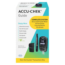 Cargar imagen en el visor de la galería, Accu-Chek Kit de inicio de monitor de glucosa guía para pruebas de azúcar en sangre diabéticas: medidor, 30 tiras de prueba guía