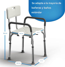 Cargar imagen en el visor de la galería, Silla médica de ducha de montaje sin herramientas, para spa