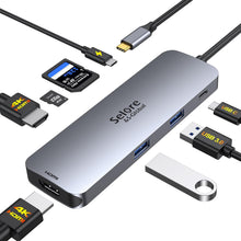 Cargar imagen en el visor de la galería, Estación de acoplamiento USB C Monitor HDMI dual, adaptador USB C A24