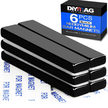 Cargar imagen en el visor de la galería, Imanes de neodimio fuerte con adhesivo de doble cara 60 x 10 x 5 mm