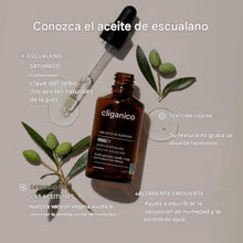 Cargar imagen en el visor de la galería, Aceite de escualano puro Cliganic para piel y cabello, 1 oz