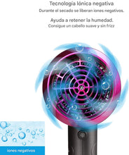 Cargar imagen en el visor de la galería, Secador de pelo profesional iónico de 1800 vatios con boquillas difusoras