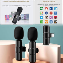 Cargar imagen en el visor de la galería, Micrófono inalámbrico para iPhone 15 16, iPad, Android