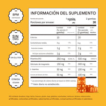 Cargar imagen en el visor de la galería, Gomitas de glicinato de magnesio para niños y adultos 300mg 60 unidades