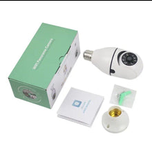 Cargar imagen en el visor de la galería, Bombilla Cámara 360° 1080P Wi-Fi inalámbrica