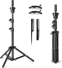 Cargar imagen en el visor de la galería, Trípode soporte de cabeza para pelucas de 15 a 50 pulgadas