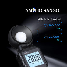 Cargar imagen en el visor de la galería, Medidor de luz digital de iluminancia, medidor de luz de 200,000 Lux