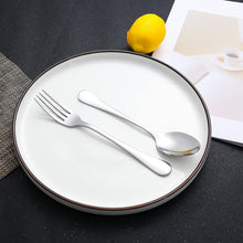 Cargar imagen en el visor de la galería, Juego de 12 tenedores y cucharas de acero inoxidable