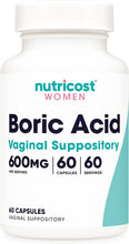 Cargar imagen en el visor de la galería, Nutricost Ácido bórico (600 mg) 60 cápsulas