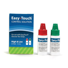 Cargar imagen en el visor de la galería, Easy Touch Control Solution Kit de monitor de glucosa - Hi & Low - 2 viales, 0.1 fl oz cada uno
