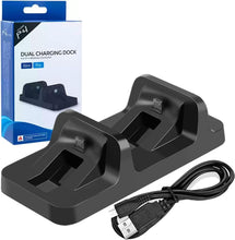 Cargar imagen en el visor de la galería, Estación de carga de cargador de doble controlador para PS4