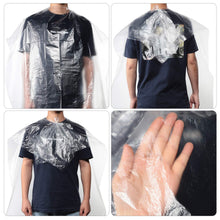 Cargar imagen en el visor de la galería, 100 delantal desechables de plastico negro o transparente