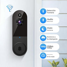 Cargar imagen en el visor de la galería, Cámara de timbre de video inalámbrico de 1080p, visión nocturna, detección humana