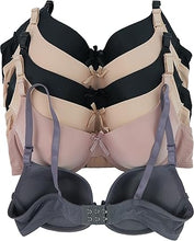 Cargar imagen en el visor de la galerĂa, ToBeInStyle Paquete de 6 brasieres acolchados de apoyo para mujer, tallas de la A a la DDD