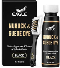 Cargar imagen en el visor de la galería, Eagle Tinte nobuck y gamuza negro con aplicador y cepillo de gamuza de 3 vías,
