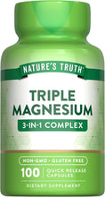 Cargar imagen en el visor de la galería, Complejo triple de magnesio | 100 cápsulas de óxido de magnesio, a24