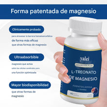 Cargar imagen en el visor de la galería, L-treonato de magnesio 2,000 mg y glicinato de magnesio 400 mg