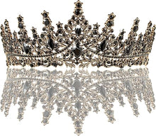 Cargar imagen en el visor de la galería, Corona dorada para mujer, tiaras de princesa de crista