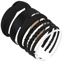 Cargar imagen en el visor de la galería, AHONEY Paquete de 7 diademas marrones para mujeres y hombres