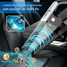 Cargar imagen en el visor de la galería, Aspiradora portátil para automóvil con succión de 7000 PA, CC de 12 V de alta potencia de 16.4 pies con cable para automóvil, luz LED
