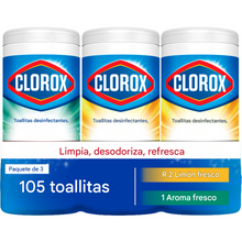 Cargar imagen en el visor de la galería, Toallitas limpiadoras desinfectante Clorox