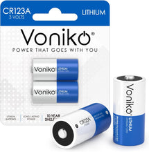 Cargar imagen en el visor de la galería, Baterías de litio CR123A, 3 voltios